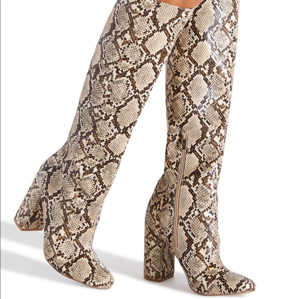 Snake skin boots